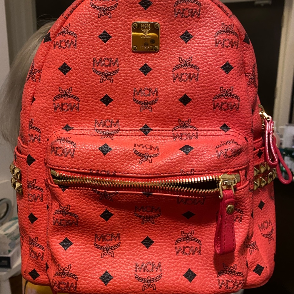 MCM mini watermelon red backpack
